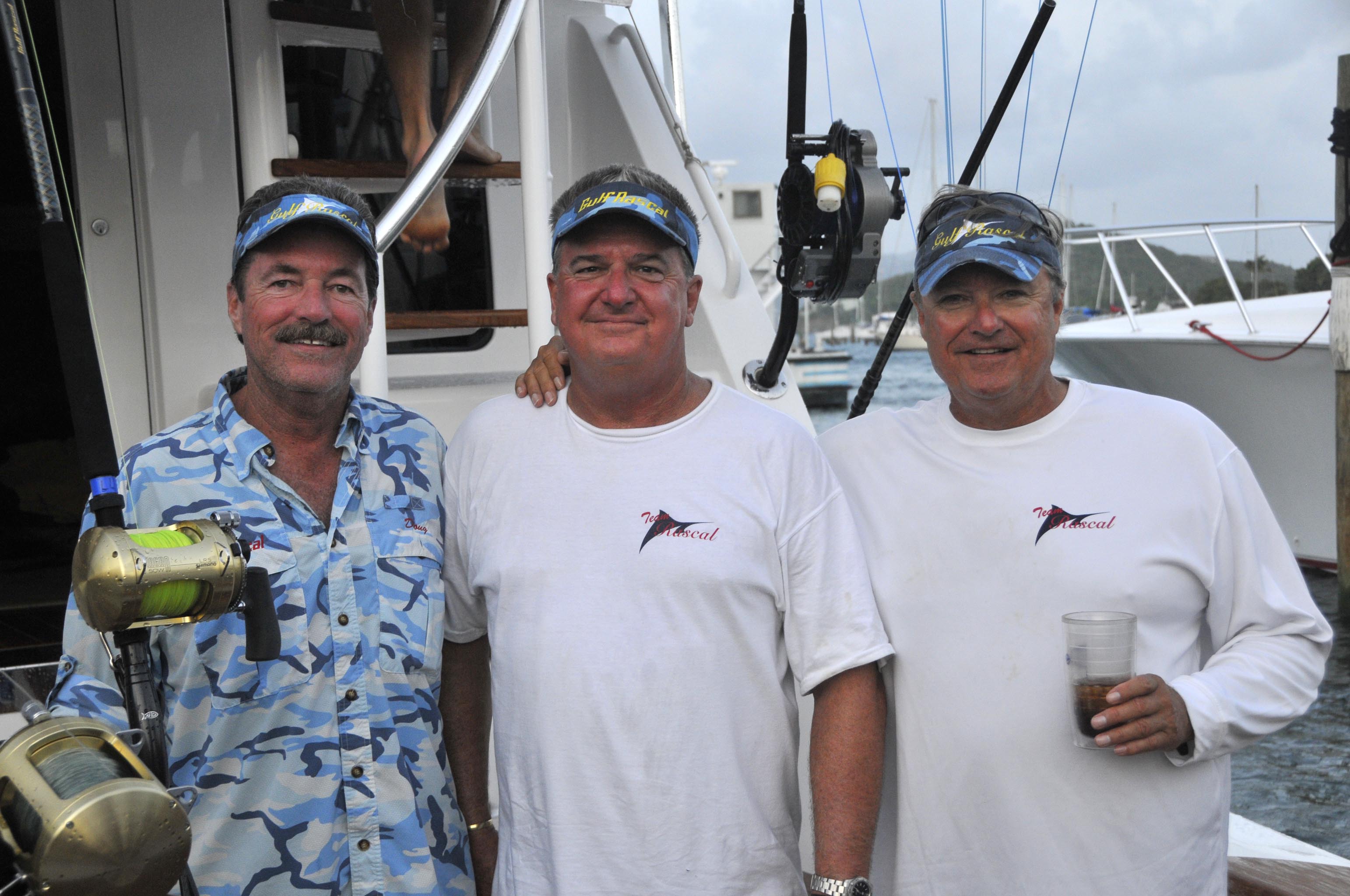  Gulf Rascal’s trio of anglers – Doug Caddell, Philip Napier, Rod Windley – released nine blue marlin total for the tournament and moved the boat into third place in the boat standings. Credit: Dean Barnes