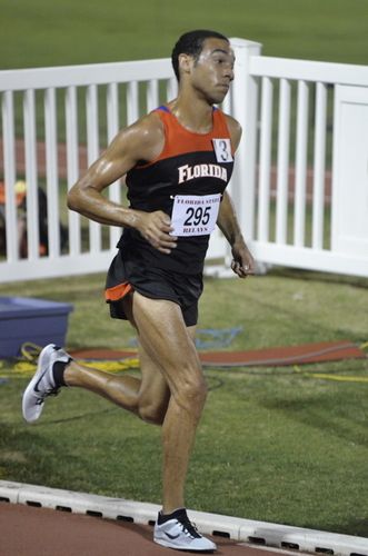 Eduardo Garcia ran a personal record and set an unofficial V.I. national record in the 3000m 