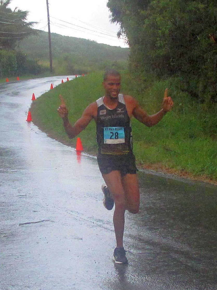 Juan Robles competes in the Virgin Islands Half-Marathon