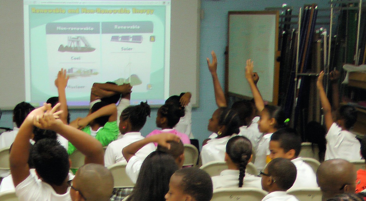 Students at Alexander Henderson Elementary on St. Croix had the answers during Virgin Islands Energy in Education Week.