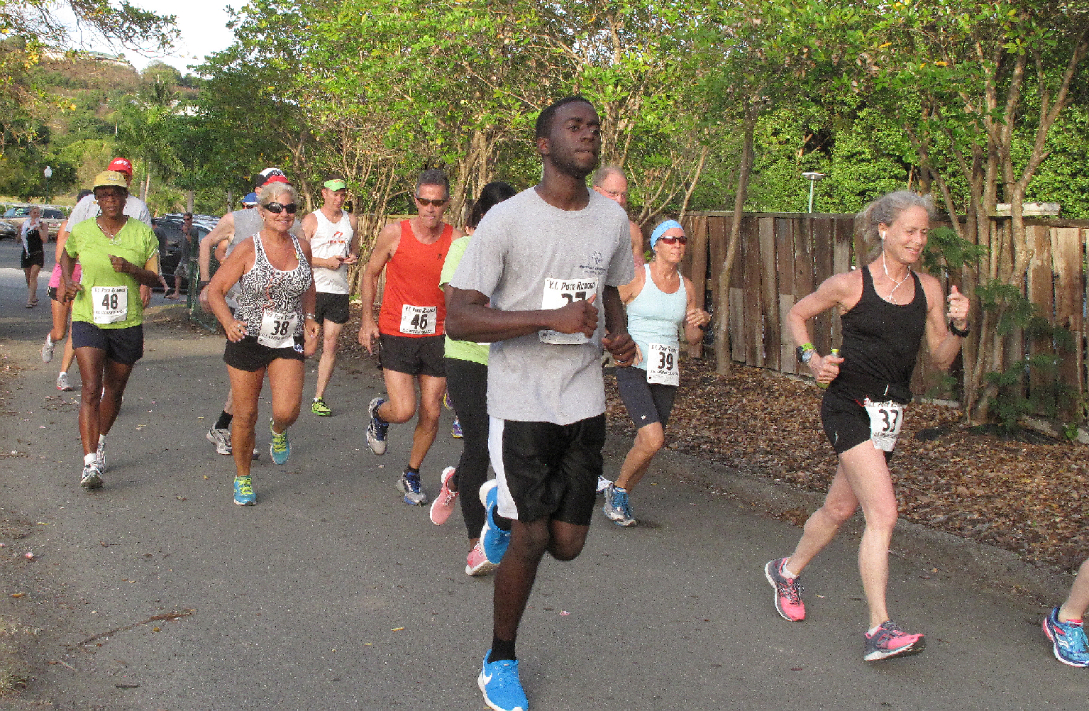 The Paradise 5K Road Race was organized bythe Virgin Islands Pace Runners