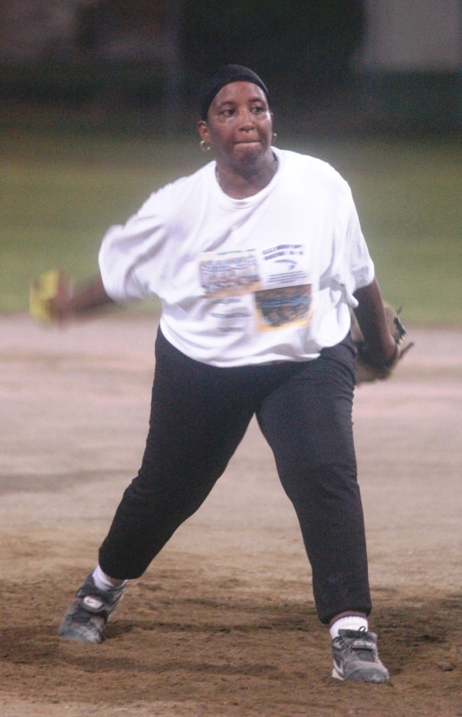 Obama Mamas pitcher Sherry Simmonds dominated the Real Deal hitters.