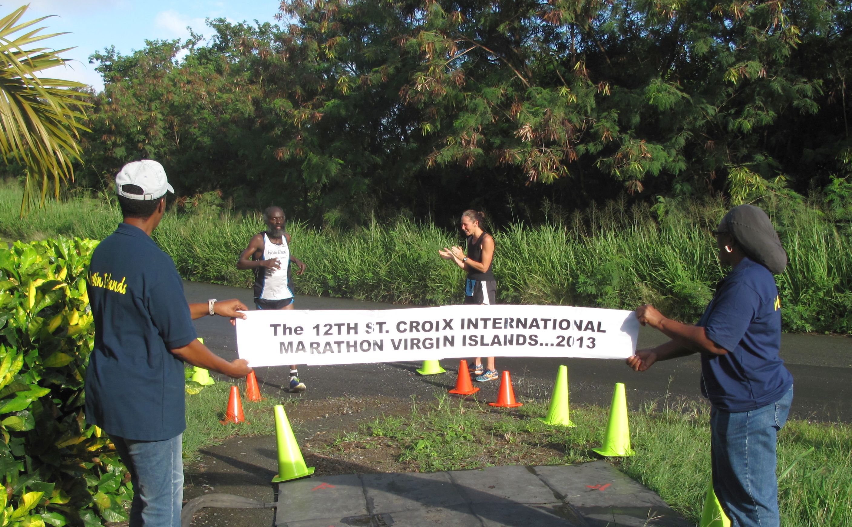 Calvin Dallas takes first place in the St. Croix Marathon (male)