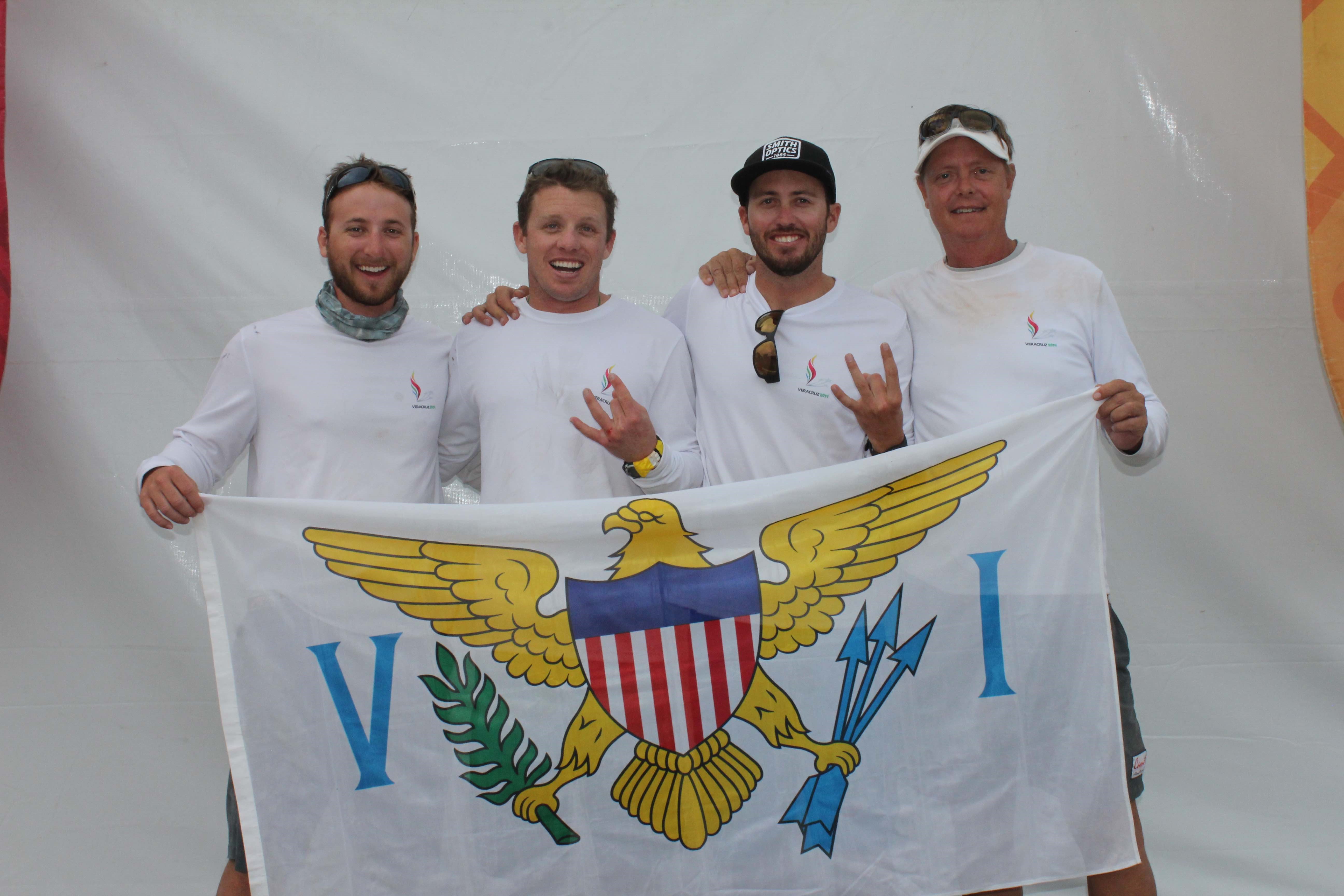 L to R Max Nickbarg, Addison Caproni, Taylor Canfield, Phillip Shannon at 2014 Central American and Caribbean Games (Credit Courtesy VISA)