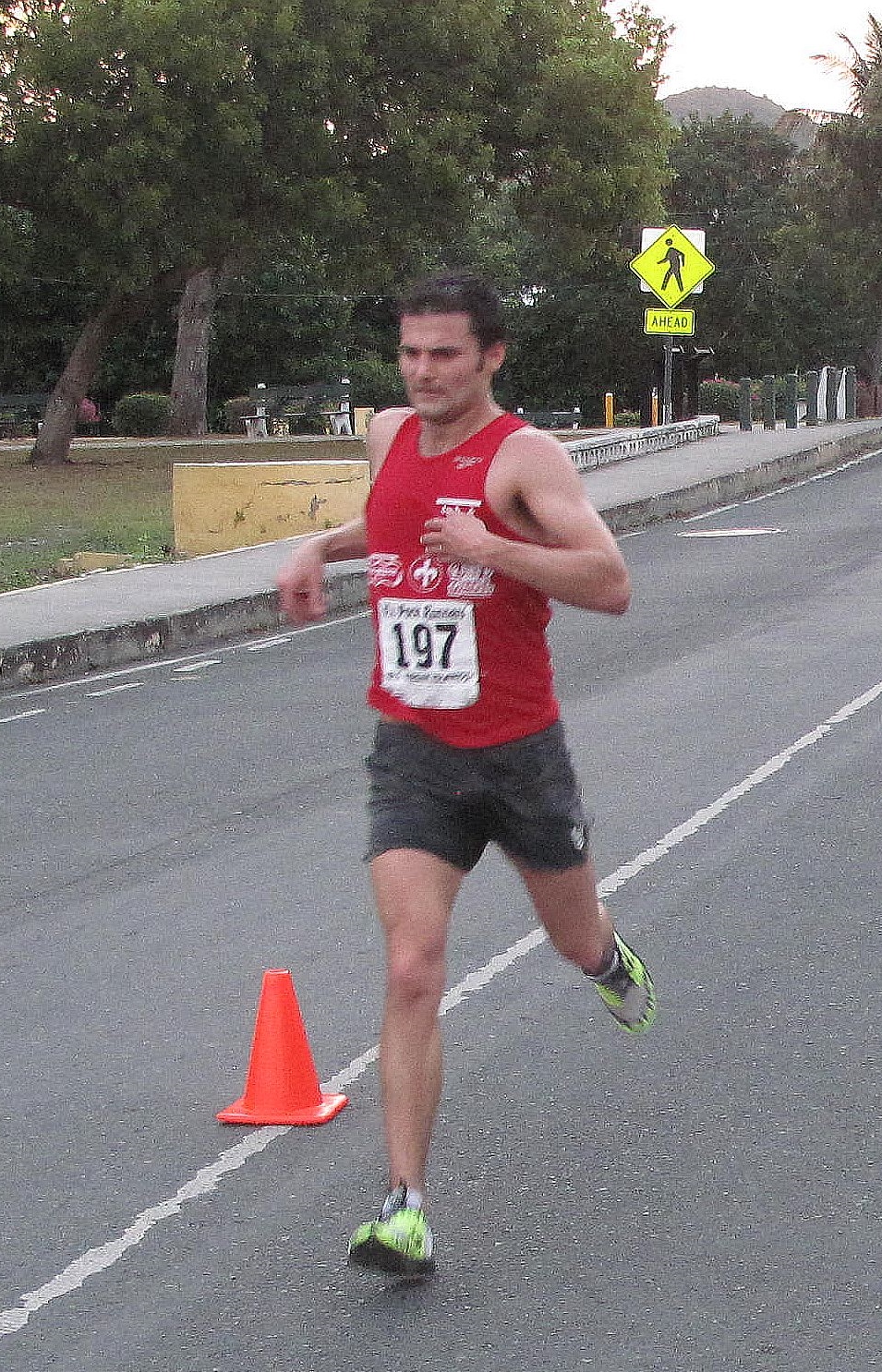 Nick Arcardo, winner of the 29th Annual Toast-To-The-Captain Road Race