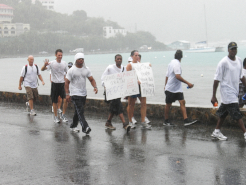 Heavy rain failed to stop the march.