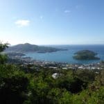 view of CA and cruise ship dock Hassel Island STT sap