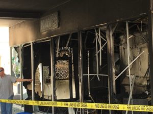 Fire damage at Nisky Center recruiting station in February 2017. (Source file photo)