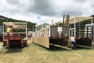 Volunteers prepare floats for the Children's Parade (Photo provided by the V.I. Department of Education)