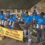 Pan Dragons perform at the Festival Village.