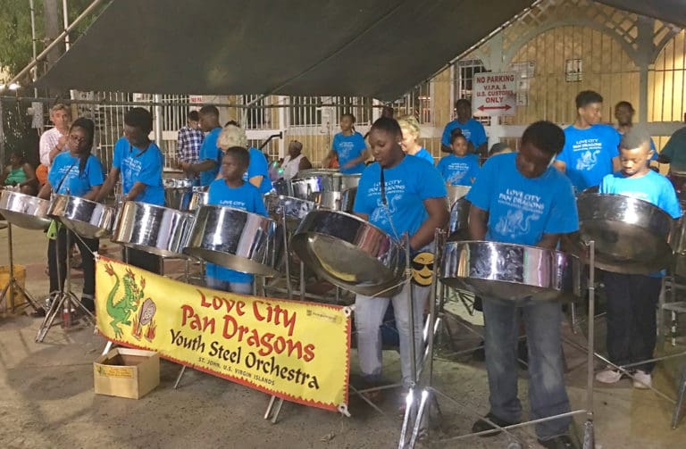 Pan Dragons perform at the 2017 Festival Village. The group will be part of the kick off Pan-O-Rama at 4 p.m. Saturday at the foot of the Loredon Boynes Dock. (File photo)
