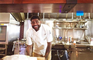 Chef Digby Stridiron works in the kitchen of balter, the St. Croix restaurant he turned into one of the 10 best in the Caribbean. (Susan Ellis photo)