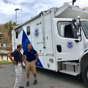 FEMA on St. John got better connected to other relief agencies in the territory through the arrival of this communications van,which arrived on the island Monday. 