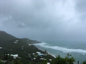 The early storm clouds of Hurricane Maria began hitting St. Croix Tuesday afternoon. (Marina Ricci photo)