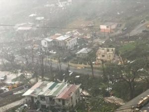 Devastation in Estate Tutu on St. Thomas, after Hurricane Irma's passage