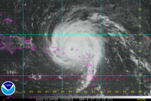 Satellite photo at 10:15 a.m. shows Irma over the territory.