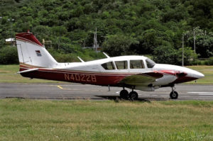This plane, belonging to Derek Diaz Climent, was busted on St. Thomas smuggling roosters and half a million dollars in cash. (Photo from Flight Aware, taken four months ago at an unspecified location)