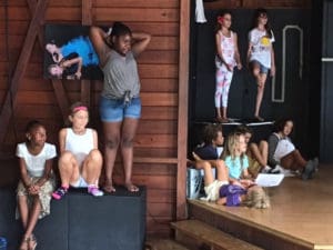 Young St. John performers rehearse for the 2017 summer musical theater program.