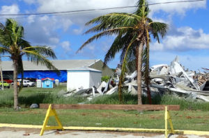 The V.I. Department of Agriculture’s barn, although damaged, houses hundreds of St. Croix’ homeless pets. 