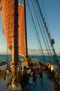 St. Croix students learning aboard the Roseway Schooner in 2007. (Bill Kossler photo)