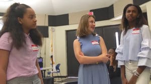 Good Hope County Day School students Savanna Capdeville, Carolyn Grimm and Kelsy Bhola talk about their cultural exchange trip to Denmark.