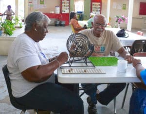 Emily and Otto Tranberg in 2008 at the Aldershville Center for Senior Citizens. (Source file photo)