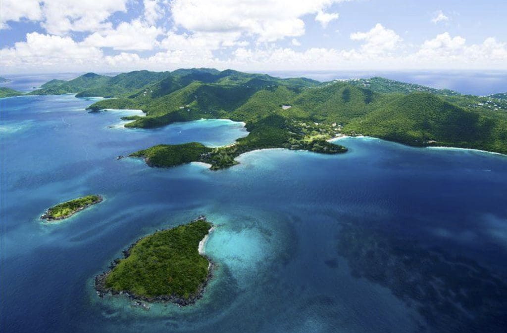 Honeymoon and Hawksnest beaches at Virgin Islands National Park, St. John, U.S. Virgin Islands. (National Park Service photo)