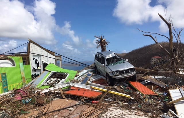 Photo taken in September shows hurricane damaged property on St. John.