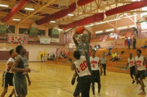 Tournament MVP Khadeem Horsford goes up for a shot.