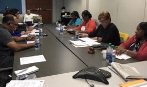 JFL Board members discuss the hospital's financial issues Thursday. 