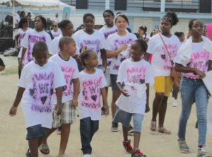 St. John school children march for cancer awareness during the 2016 Light Up the Night. (File photo)