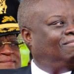 Gov. Kenneth Mapp and V.I. National Guard Maj. Gen. Renaldo Rivera applaud