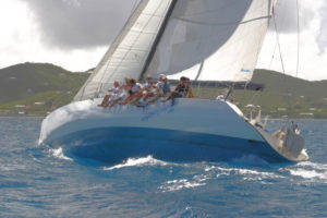 Hotel California races in the 2004 St. Croix Regatta. The boat will return for this year's races. (Photo provided by the St. Croix Yacht Club)