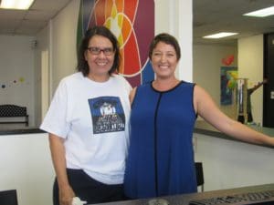 V.I. Children's Museum Executive Director Sarah Erickson with curator Sarah Hughes.