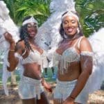 Ariffa Perinon, left, and Nicole Christian of the Fantasy Feats troupe