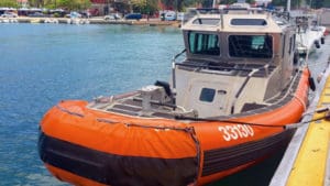 A Coast Guard Special Purpose Craft Law Enforcement boat – known as a SPCLE – in St. Thomas. (File photo)