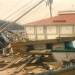 A sailboat slammed into the Frenchtown Bay Side