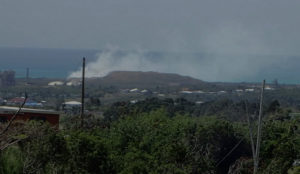 Smoke from a March fire at the Anguilla Landfill caused a smokey day on St Croix. (Susan Ellis photo)