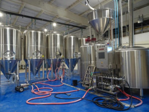 Leatherback Brewing boasts six shiny stainless fermenters and a big kettle. (Anne Salafia photo)