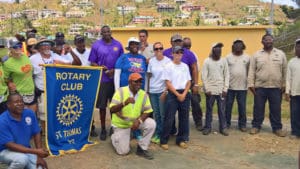 Some of the volunteers who banded together to clean up Smith Bay.