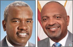 Albert Bryan Jr. and Sen. Tregenza Roach