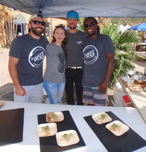 The crew from Brix Wine Bar and Bistro took first place in the Lionfish Cookoff at Reef Fest 2018. (Dave MacVean photo)