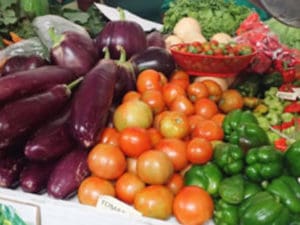 A pile of locally grown produce awaits consumers. (File photo)