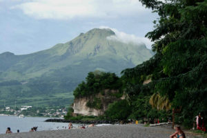 Mount Pelée slumbers in the tropical paradise of Martinique, but its 1902 eruption destroyed a town and killed more than 30,000 people. (Public domain)
