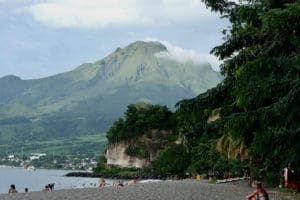 Mount Pelée slumbers in the tropical paradise of Martinique, but its 1902 eruption destroyed a town and killed more than 30,000 people. (Public domain)