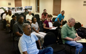 About 15 members of the St. Thomas community attended the DPW town hall on Monday evening.