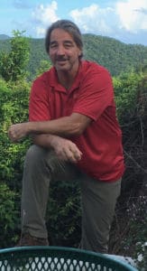 Dave Minner at a composting workshop at the Gifft Hill School.