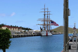 The tall ship Eagle is used as an on-the-water classroom for many Coast Guard cadets. It is the only active-duty sailing vessel in the U.S. military.