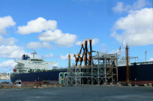 A tanker unloads crude oil at Limetree Bay in 2011, when it was still the Hovensa facility, (Bill Kossler photo)