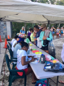 Swimmers check in for the 2018 Power Swim. (Photo by Lisa Etre)